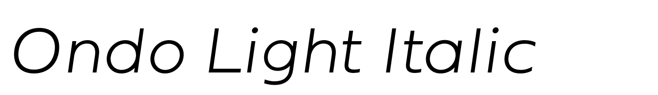 Ondo Light Italic